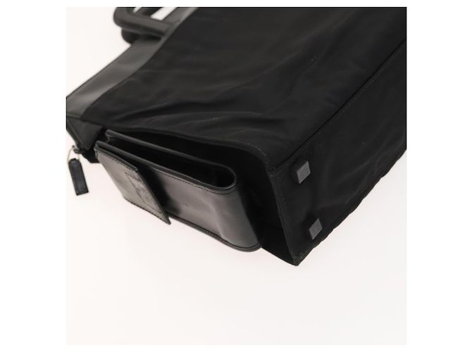 Borsa a mano GUCCI in nylon nero argento 015 3707 Auth 118899 - vista 16