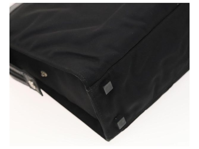 Borsa a mano GUCCI in nylon nero argento 015 3707 Auth 118899 - vista 18