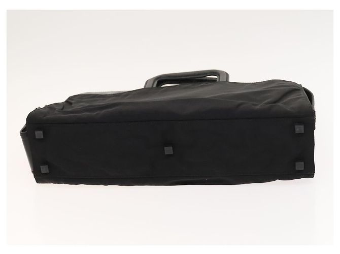 Borsa a mano GUCCI in nylon nero argento 015 3707 Auth 118899 - vista 5