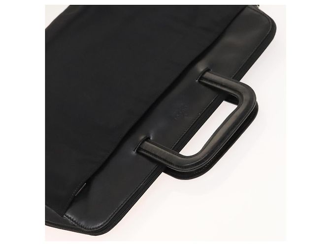 Borsa a mano GUCCI in nylon nero argento 015 3707 Auth 118899 - vista 6