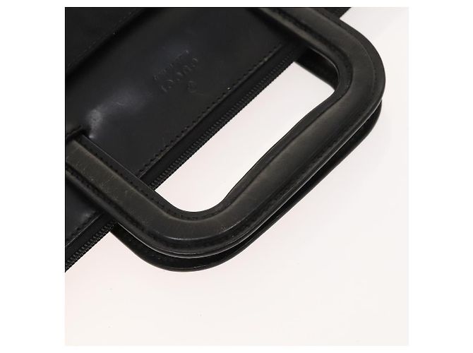 Borsa a mano GUCCI in nylon nero argento 015 3707 Auth 118899 - vista 7