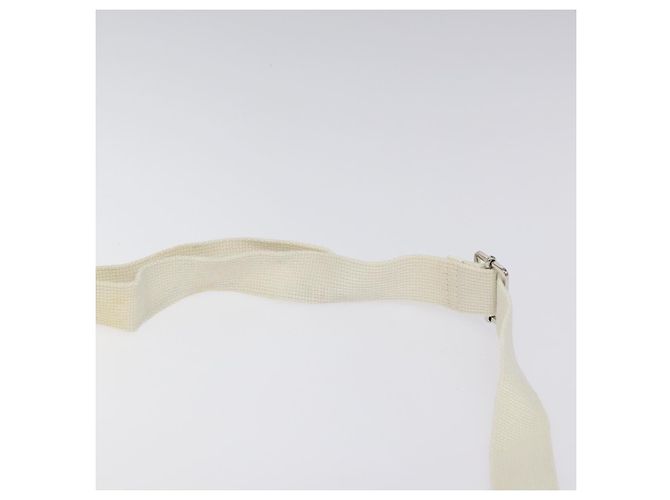 Christian Dior Trotter Canvas Schultertasche Weiß Silber Authentisch 124231 - Ansicht 14