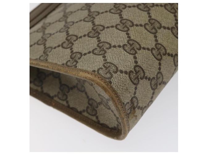 GUCCI GG Plus Supreme Clutch Bag PVC Beige 97 01 037 Auth am8392 - vista 14