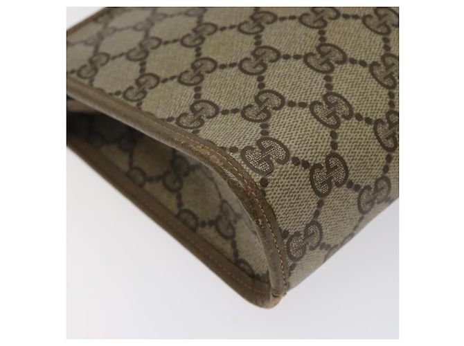 GUCCI GG Plus Supreme Clutch Bag PVC Beige 97 01 037 Auth am8392 - vista 16