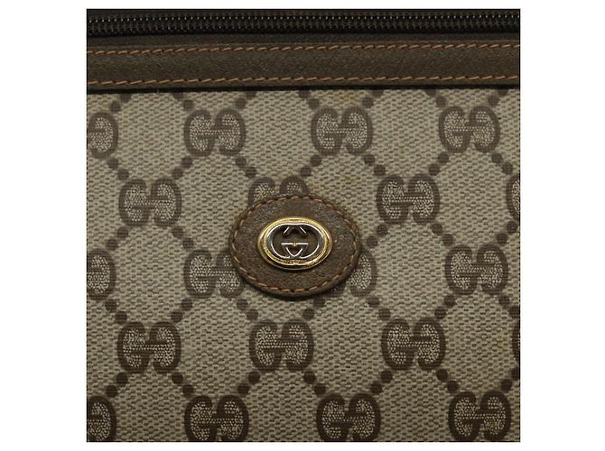 GUCCI GG Plus Supreme Clutch Bag PVC Beige 97 01 037 Auth am8392 - vista 17
