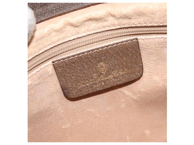 GUCCI GG Plus Supreme Clutch Bag PVC Beige 97 01 037 Auth am8392 - vista 18
