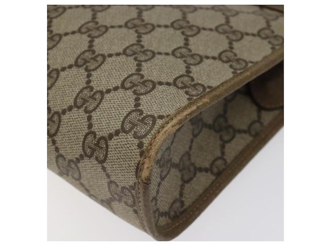 GUCCI GG Plus Supreme Clutch Bag PVC Beige 97 01 037 Auth am8392 - vista 7