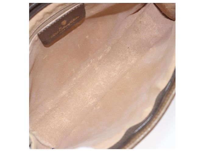 GUCCI GG Plus Supreme Clutch Bag PVC Beige 97 01 037 Auth am8392 - vista 9