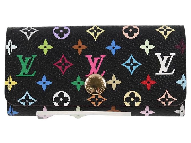 LOUIS VUITTON Multicolor Multicles 4 Key Case Black M93732 LV Auth 123309AV - view 13
