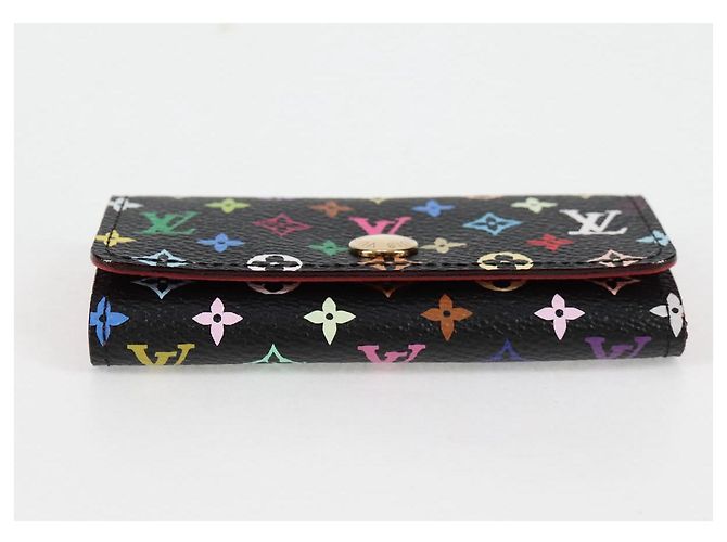 LOUIS VUITTON Multicolor Multicles 4 Key Case Black M93732 LV Auth 123309AV - view 6