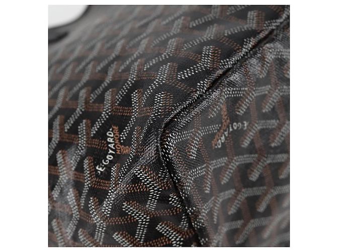 Goyard Borsa tote PM Saint Louis Herringbone in PVC nero Auth yk18410M - vista 15