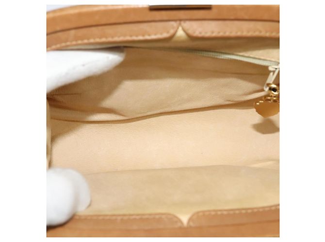 Gucci Borsa a spalla Micro GG Supreme PVC Beige Oro 001 261 1053 Auth BA2223 D'oro - vista 10