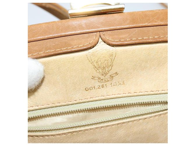 Gucci Borsa a spalla Micro GG Supreme PVC Beige Oro 001 261 1053 Auth BA2223 D'oro - vista 12