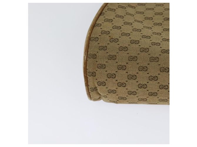 Gucci Borsa a spalla Micro GG Supreme PVC Beige Oro 001 261 1053 Auth BA2223 D'oro - vista 15
