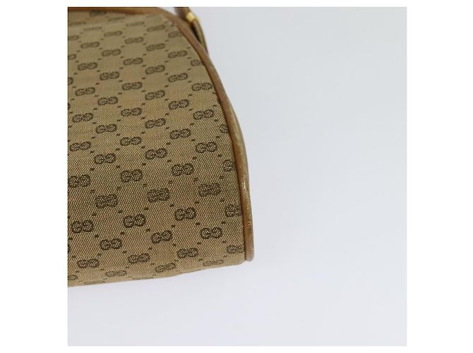 Gucci Borsa a spalla Micro GG Supreme PVC Beige Oro 001 261 1053 Auth BA2223 D'oro - vista 16