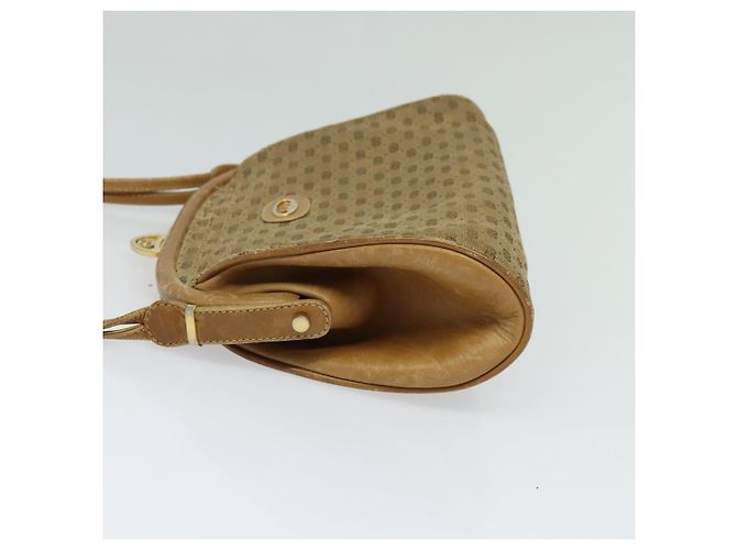 Gucci Borsa a spalla Micro GG Supreme PVC Beige Oro 001 261 1053 Auth BA2223 D'oro - vista 3