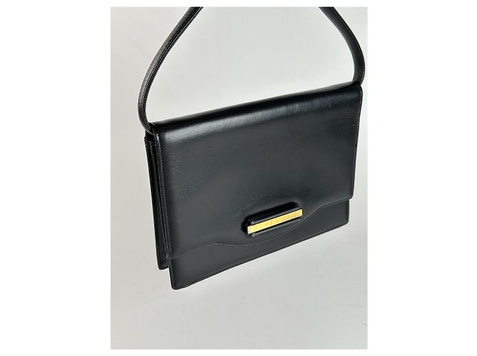 Vintage Givenchy Ledertasche schwarz - Ansicht 10