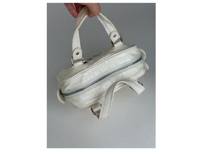 Vintage Courreges Patent Leather bag white new - view 10
