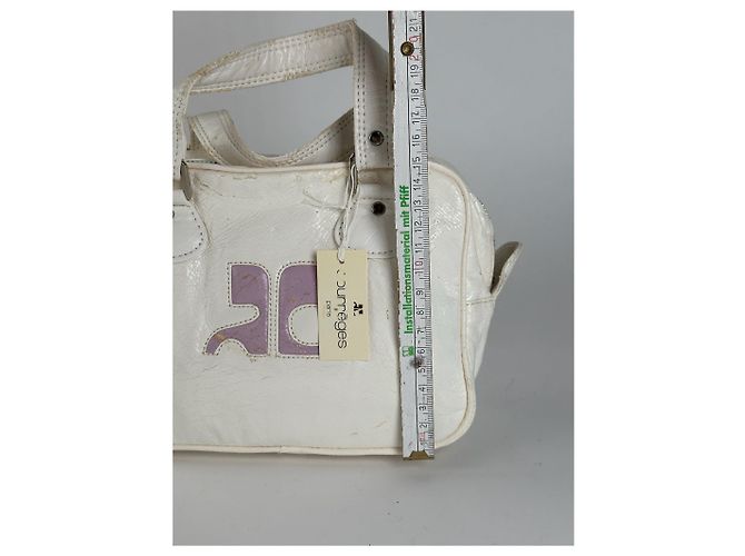 Vintage Courreges Patent Leather bag white new - view 14