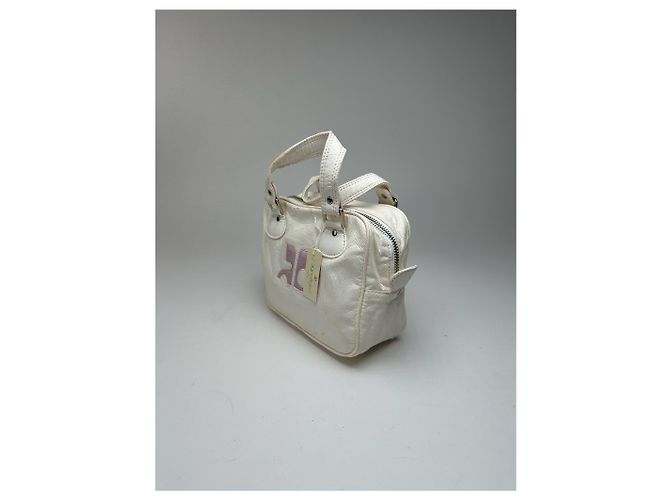 Vintage Courreges Patent Leather bag white new - view 15