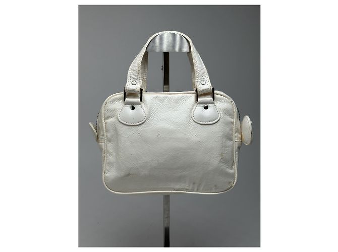 Vintage Courreges Patent Leather bag white new - view 2