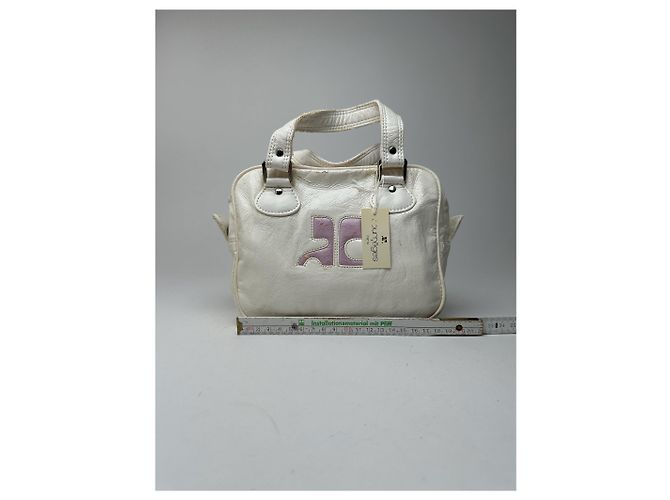 Vintage Courreges Patent Leather bag white new - view 4