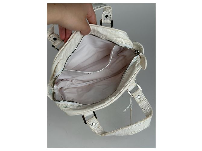 Vintage Courreges Patent Leather bag white new - view 6