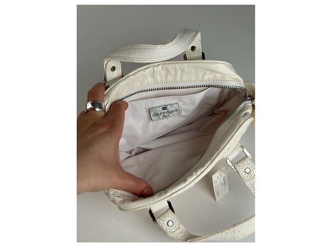 Vintage Courreges Patent Leather bag white new - view 7