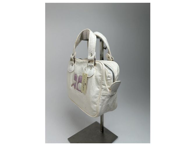 Vintage Courreges Patent Leather bag white new - view 8