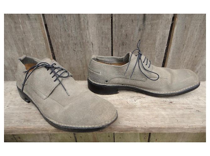 Scarpe stringate uomo Costume National in nubuck grigio - vista 2