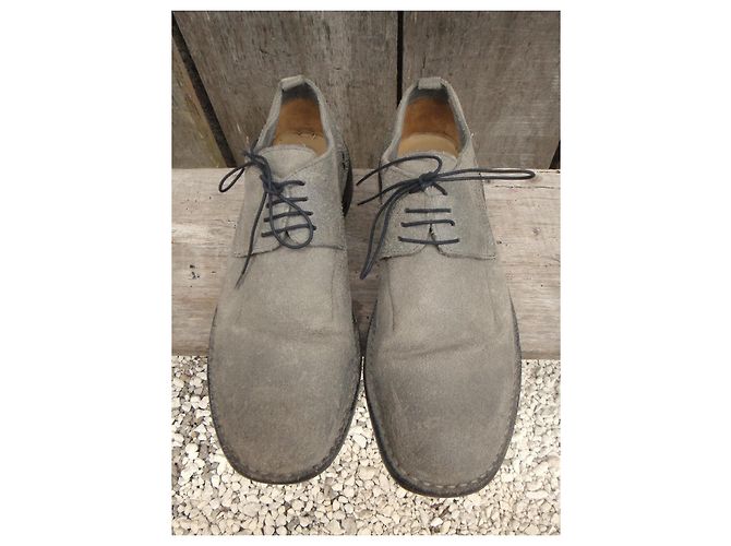 Scarpe stringate uomo Costume National in nubuck grigio - vista 3