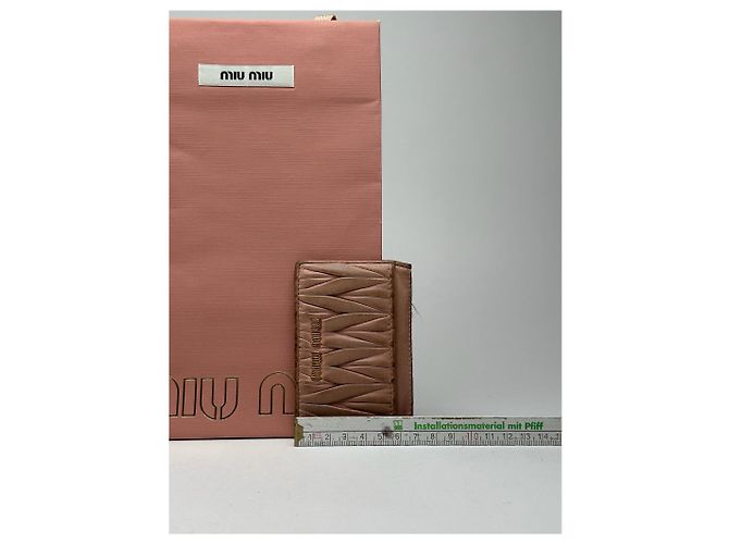 Vintage Miu Miu Leder Kartenhalter in Pink - Ansicht 10
