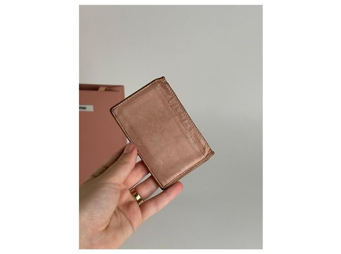 Vintage Miu Miu Leder Kartenhalter in Pink - Ansicht 4