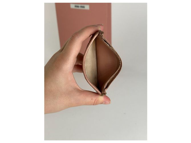 Vintage Miu Miu Leder Kartenhalter in Pink - Ansicht 8
