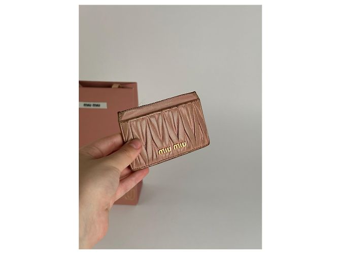 Vintage Miu Miu Leder Kartenhalter in Pink - Ansicht 9