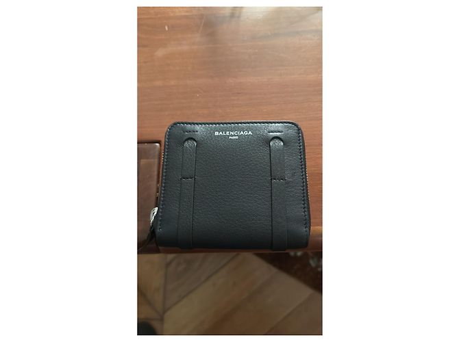 Balenciaga Zip Wallet Black Leather - view 3