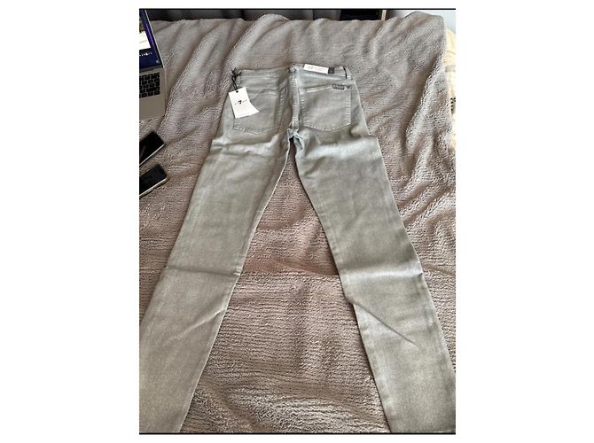 Jeans 7 For All Mankind Plateados de Algodón Plata - vista 5