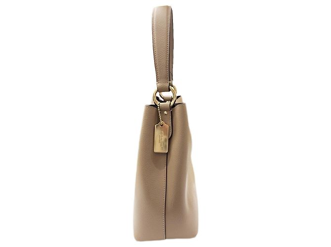 Borsa a spalla COACH Small Town Bucket 1011 Beige - vista 3