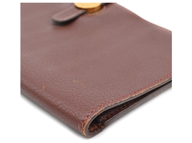 Cartera larga bi-fold Dogon Duo MM de Hermès Castaño - vista 11