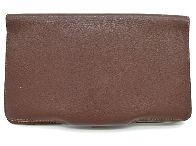 Cartera larga bi-fold Dogon Duo MM de Hermès Castaño - vista 3