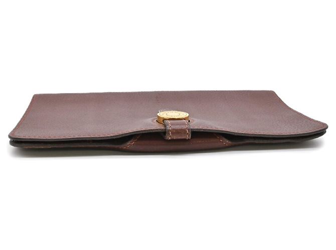 Cartera larga bi-fold Dogon Duo MM de Hermès Castaño - vista 8