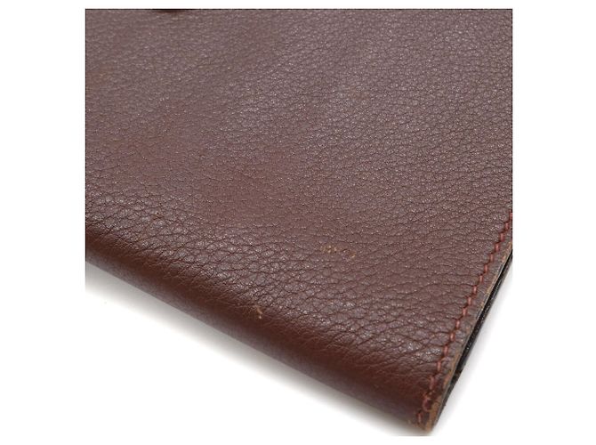 Cartera larga bi-fold Dogon Duo MM de Hermès Castaño - vista 9