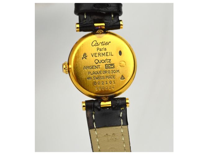 CARTIER MUST VENDÔME SV925 UHR Schwarz Golden - Ansicht 4