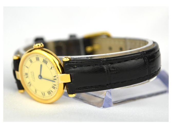 CARTIER MUST VENDÔME SV925 UHR Schwarz Golden - Ansicht 6