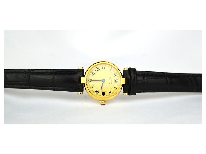 CARTIER MUST VENDÔME SV925 UHR Schwarz Golden - Ansicht 7