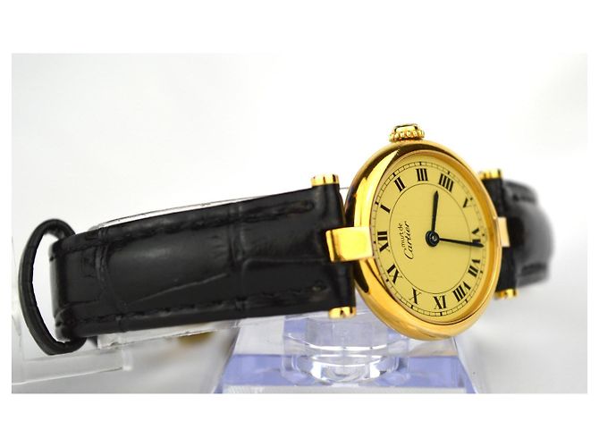 CARTIER MUST VENDÔME SV925 UHR Schwarz Golden - Ansicht 8
