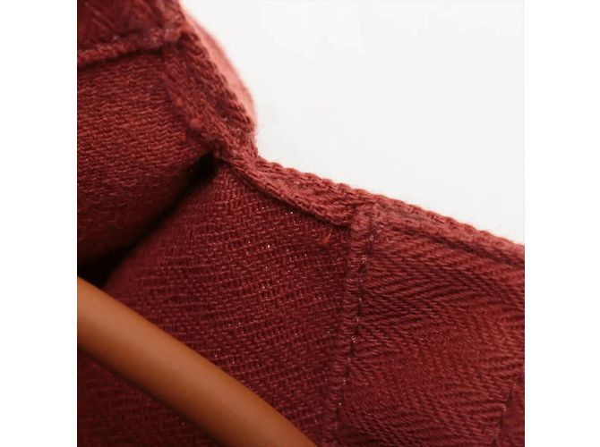 Borsa a spalla in pelle e tela Aline MM di Hermès Bordò - vista 13