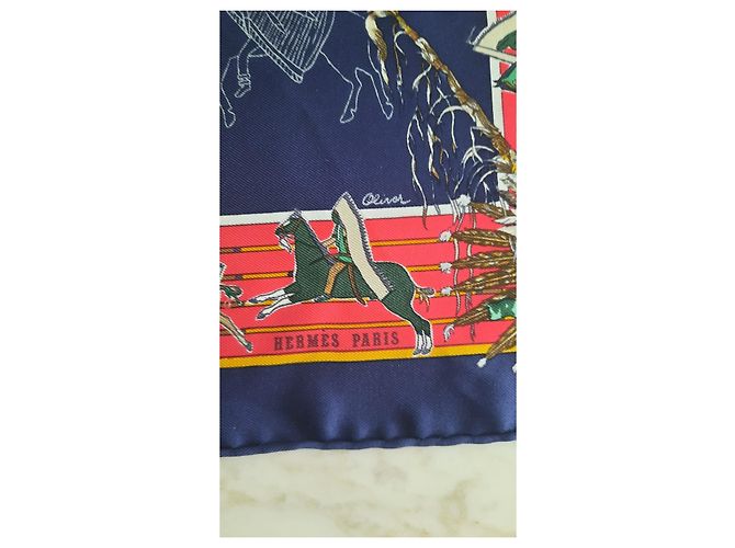 Hermès Gavroche intitolato 'Pani la Shar Pawnee' da Olivier Kermit Multicolore - vista 5