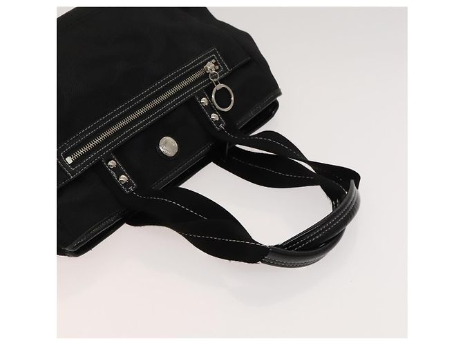 Borsa Coach Signature in tela di nylon 2 pezzi nera e grigia Auth bs25898 Marrone Nero - vista 13