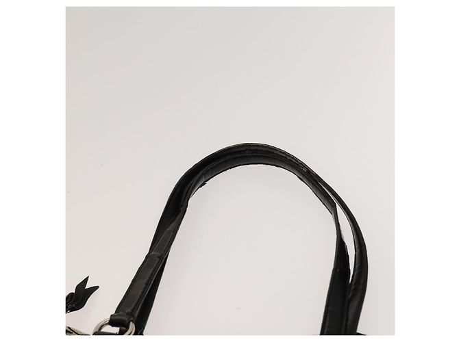 Borsa Coach Signature in tela di nylon 2 pezzi nera e grigia Auth bs25898 Marrone Nero - vista 6